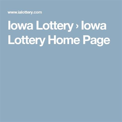 Iowa Lottery › Iowa Lottery Home Page.